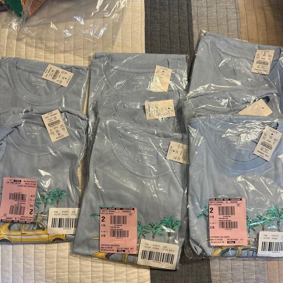 NWT J. Crew Gentle Sea Blue W/Surfboard Car Graphic Tee - Picture 10 of 10